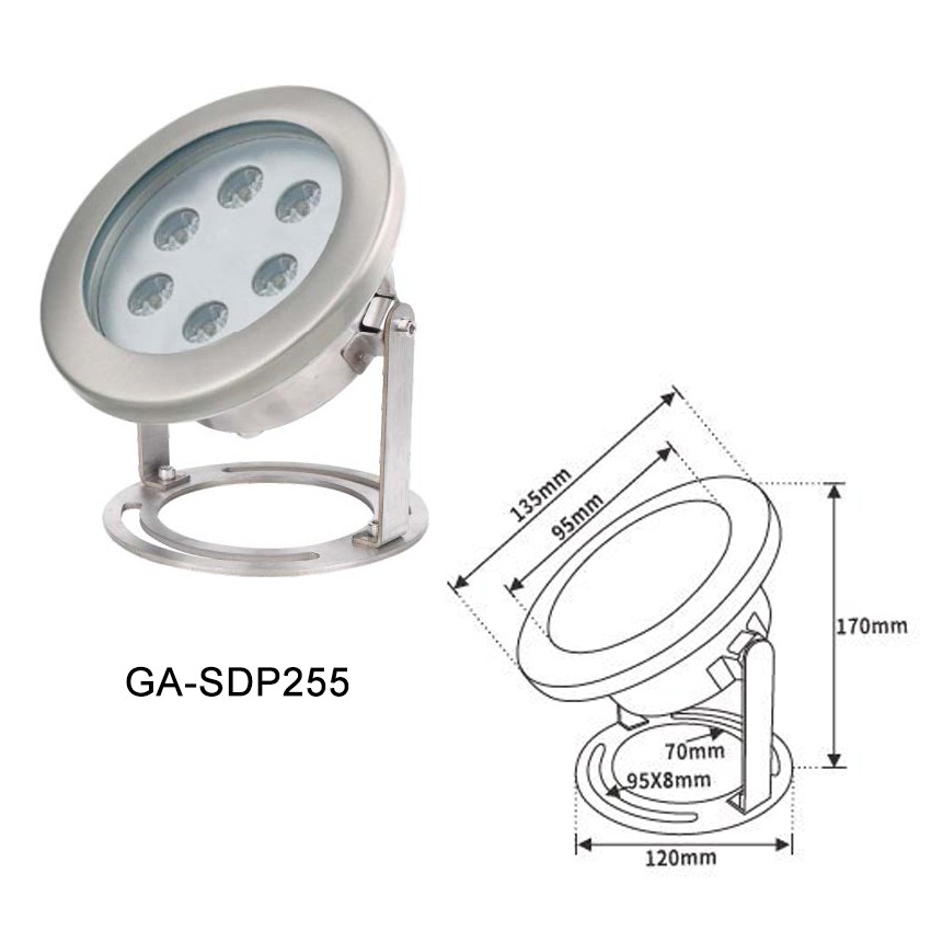 6W LED underwater light