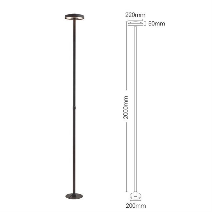 24w 30w 2 Meter Pole Garden Lights