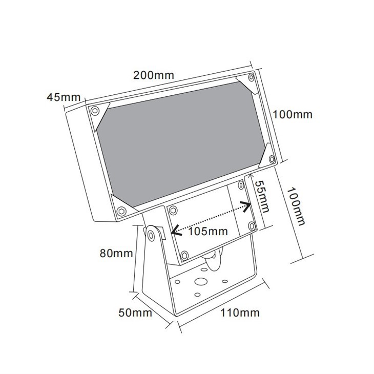 VISTA Asymmetric Flood Light Wall Washer Light Side Throw